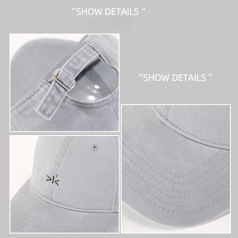 Unisex Cotton Minimalist Baseball Cap with Embroidery Adjustable Soft Top Casual Hat, Daily Caps for Men and Women Spring Summer
