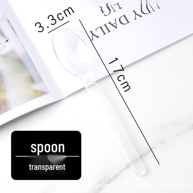 Disposable American-Style Extra-Hard Spoon Set: Individually Wrapped, Food-Grade Western Cutlery for Salads & Light Meals