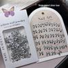 3D Plated Bowknot Nail Decorations: Gold & Silver Streamer Accessories