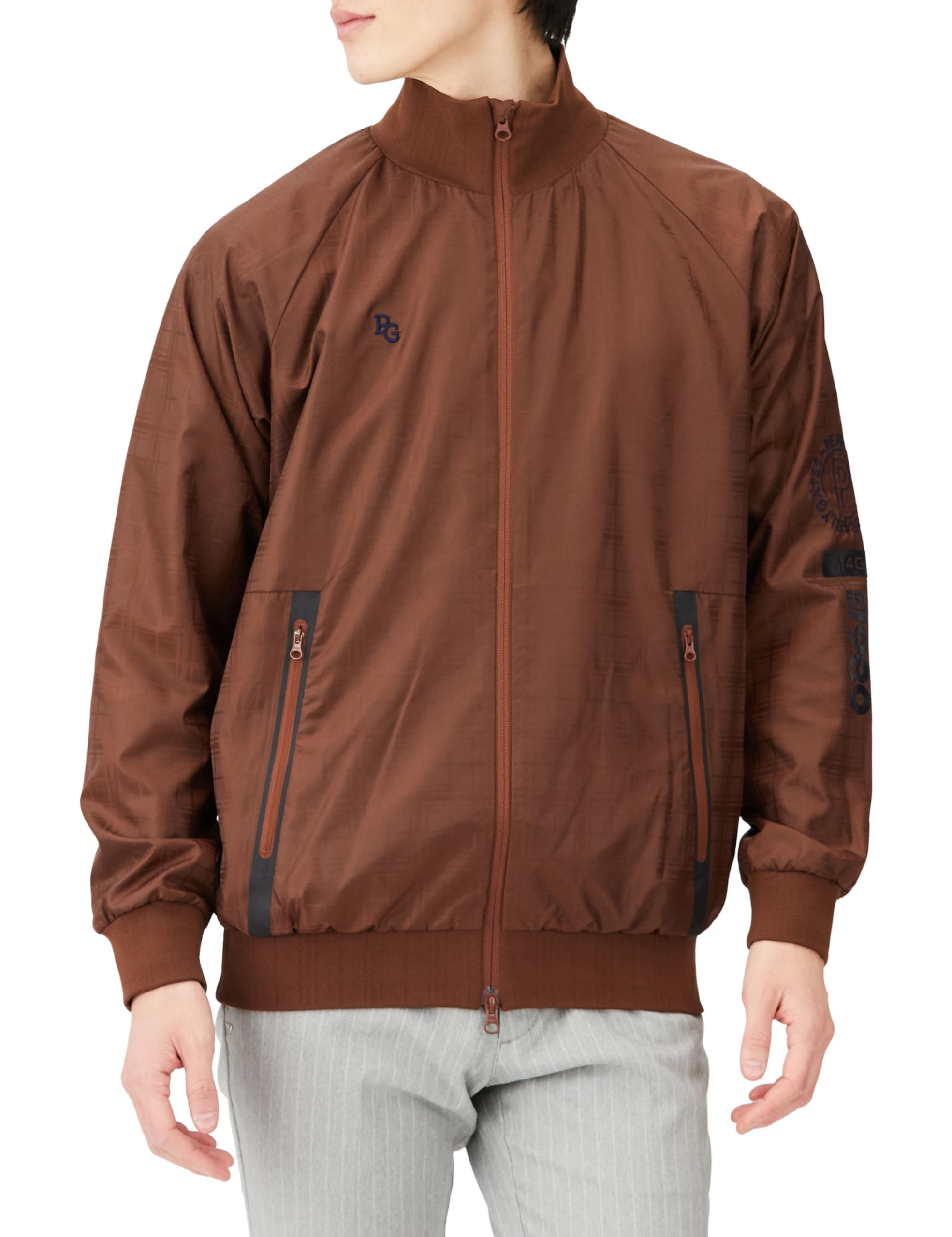

waterproof and breathable blouson plaid thermal Golf outerwear 5 [Pearly Gates] Men s full-zip (BIG pattern, storage, stretch) / / 053-3220007