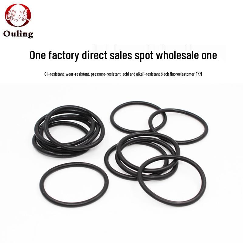Black Fluororubber Waterproof O-Ring, Outer Diameter 31-40mm, 2mm Thick
