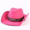 Popular European and American Classic Suede Western Cowboy Hat, Men's and Women's Fashion Big-brimmed Top Hat Shade