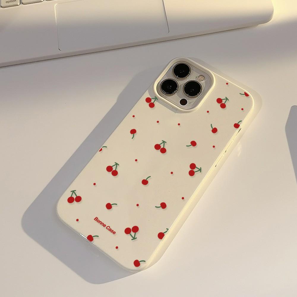 Pro iPhone 12 Pro/12 Pouzdro Jedinečný Tisk s Vzorem Třešní TPU Zadní Kryt Telefonu