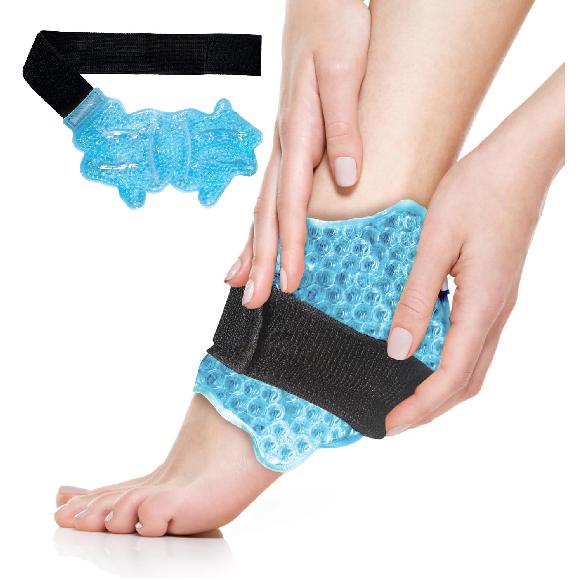 Ankle/Sports Foot Ice Pack - Hot Cold Gel Pack with Adjustable Stand for Myofascial Feet - Microwaveable Freezable Reusab Mass Air Flow 3