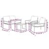 VidaXL Garden Lounge Set with Cushions 4 Pcs, Set of Chairs with Backrest, Furniture Set, Patio Furniture, 3188016