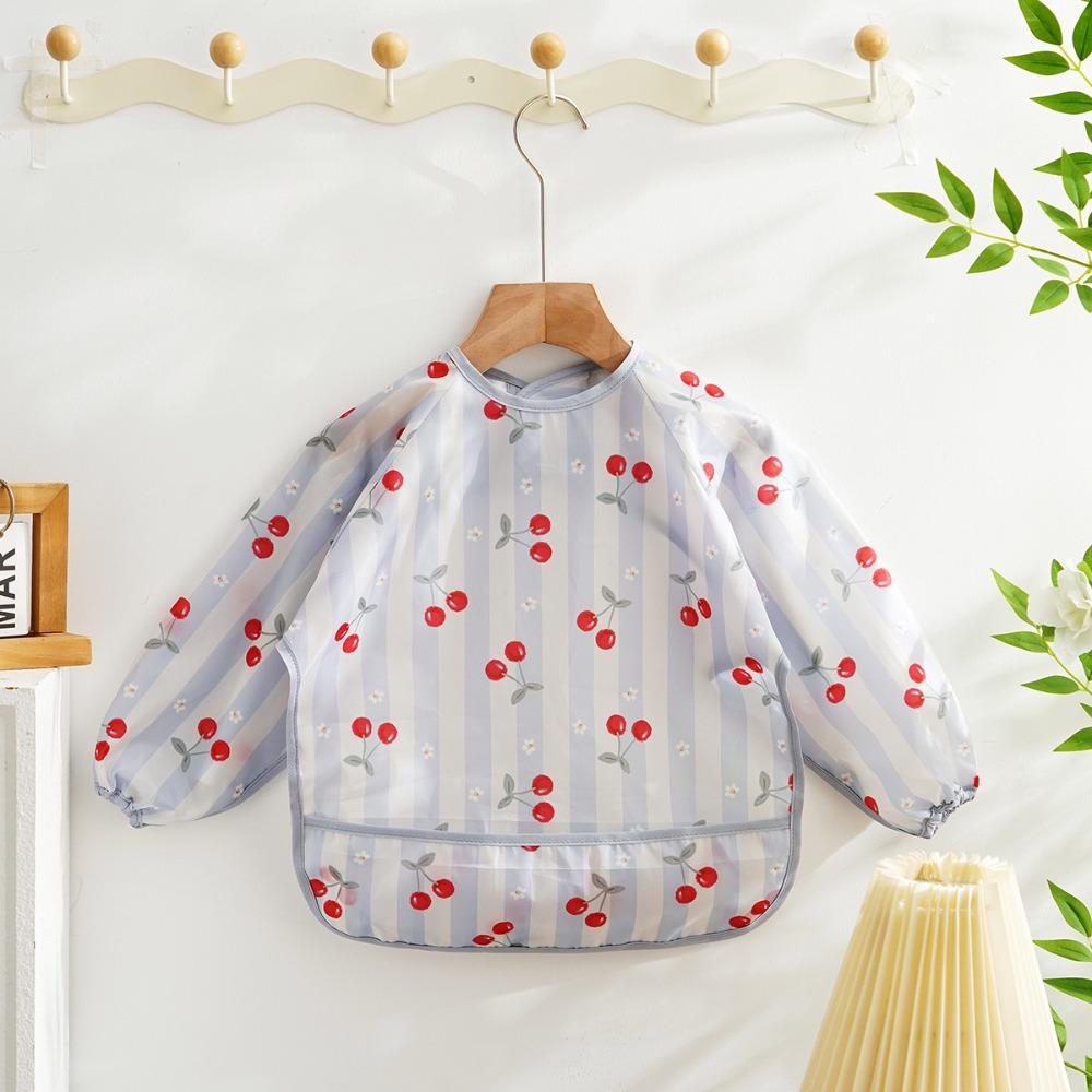 Washable Feeding Bib Long Sleeve Wash-Free Eating Bibs Portable Coveralls Bibs  Easy To Clean