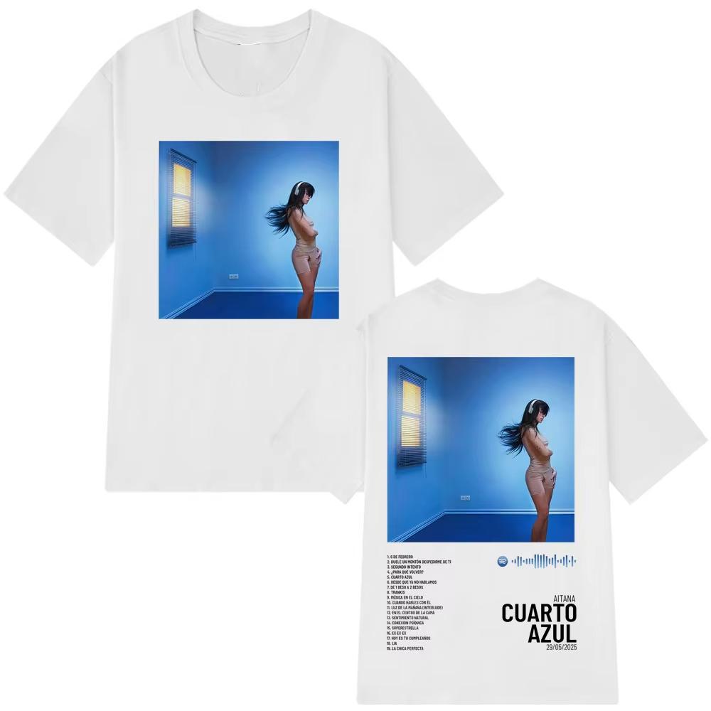 Aitana Cuarto Azul Album 2025 Graphic T Shirt Men's Women Short Sleeves Cotton Fashion T-shirts Summer Harajuku Casual T-shirts