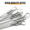 4Pcs 304 Stainless Steel Wire Rope Anti-fall Safety 1.5mm Terminal Block M4 Wire Eyelets Lighting Hanging Wire for Hanging Lamp