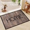 Wood Grain Flowers Crystal Velvet Floor Mat Entry Door Mat Foot Mat Valentine's Day Flower Home Decoration Small Carpet