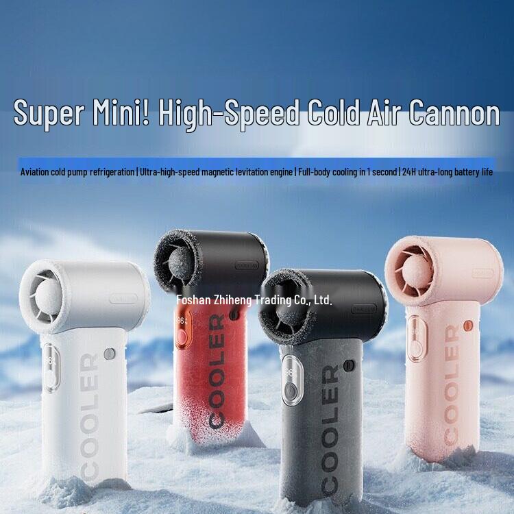 

Portable Turbo Mini Fan: USB Rechargeable, Strong Breeze, Handheld Cooling for Students and Outdoor Use. Dark Night Black