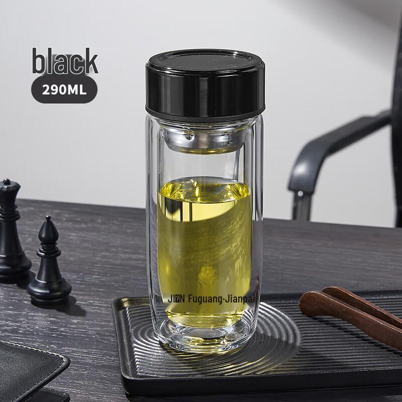 FUGUANG Double-Layer Egg-Shaped Glass Tea Cup