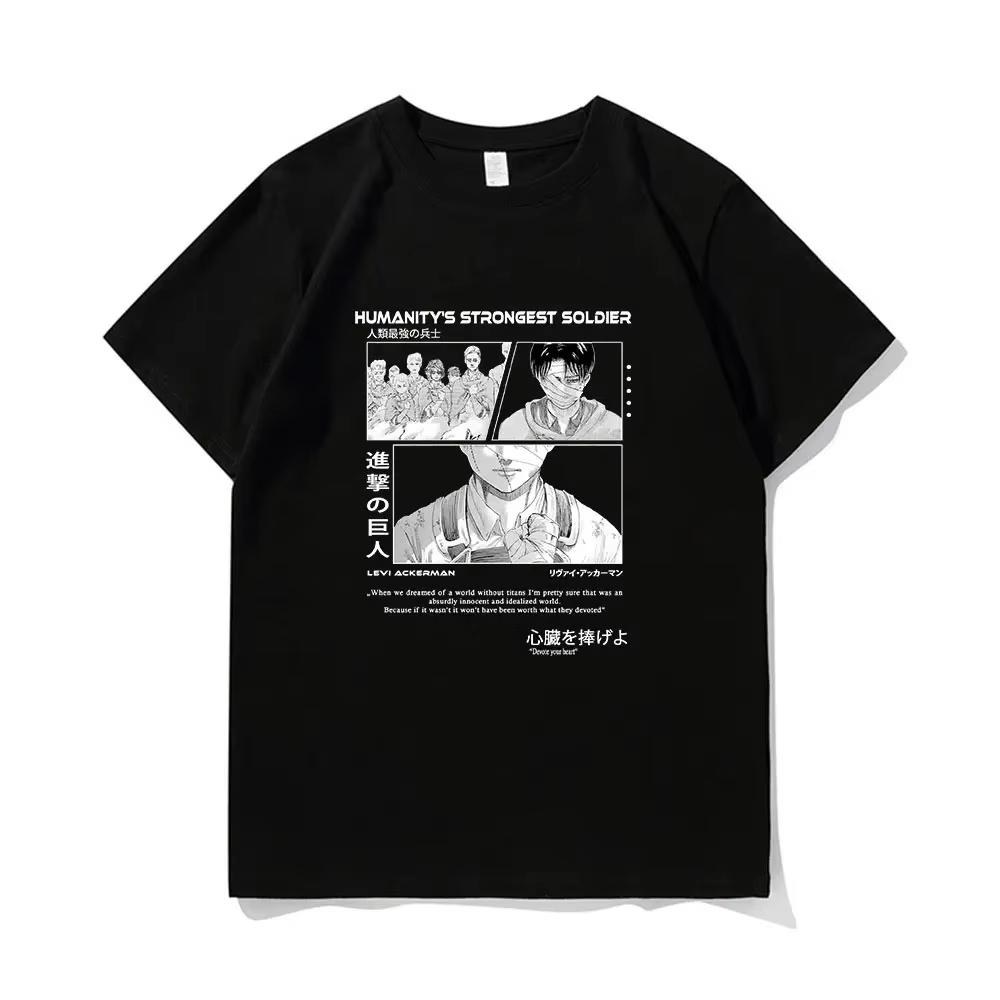 

Attack on Titan TShirt Unisex Women 100 Cotton Plus Size ONeck Streetwear Japanese Anime Printed Casual Oversized Unisex Tees M