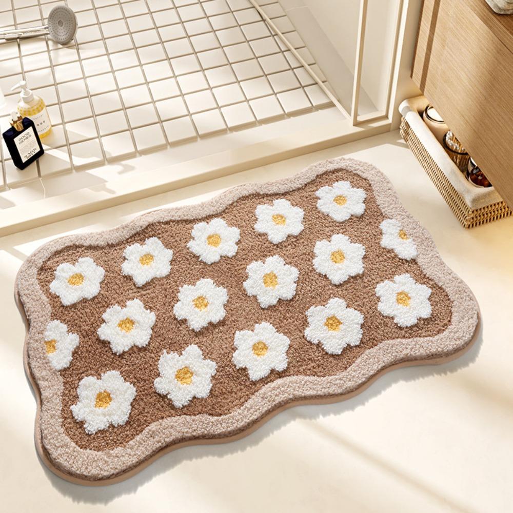 Soft Durable Absorbent Floor Mat Non-Slip Carpet Bathroom Floor Mat  Bathroom Door