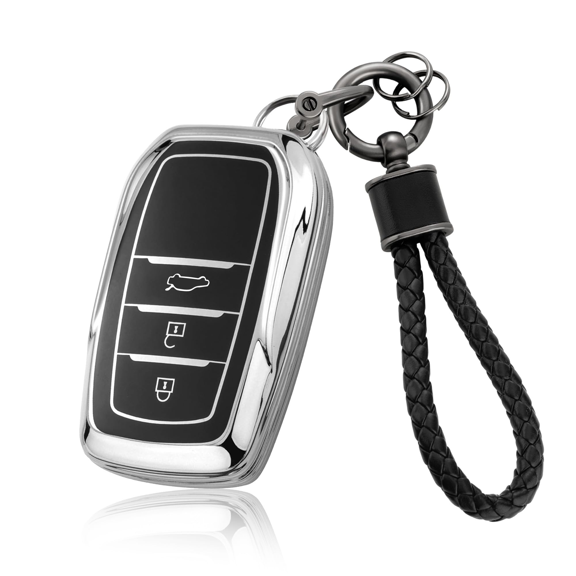 

[Унхоке] Чехол для ключа New Harrier 80 Series, Corolla Cross, Поздний тип, Yaris Cross, Смарт серебряный