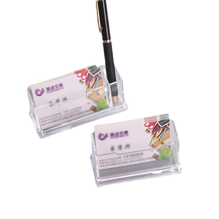 Judian Stationery Acryl-Visitenkartenhalter – Transparente Aufbewahrungsbox für den Schreibtisch