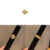 Geometric Openstyle Goldplated Zircon Ring For Women Fashion Jewelry