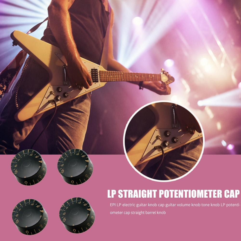 4pcs Musical Instrument Volume Tone Buttons Electric Guitar Knob Cap for EPI LP Musical Intrument Accessaries Supplies Parts