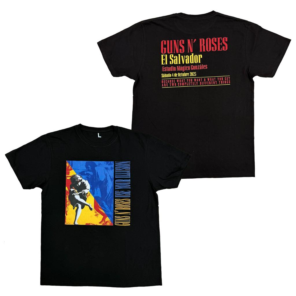 Guns N Roses Use Your Illusion "El Salvador" Concert Tee Estadio Magico Gonzales