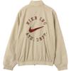 Nike Solid Color Zipper Logo Loose Jacket Men Jackets Beige HV6918-251