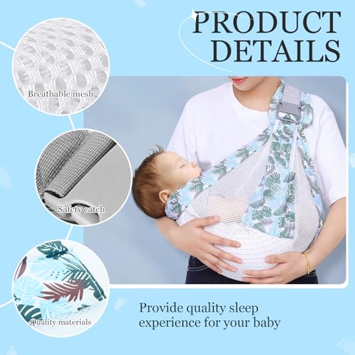 Multifunctional Baby Wrap Carrier for Newborns 0-36 Months, Adjustable Breathable Cotton Sling, Front Carry, Holds Up to 20 kg