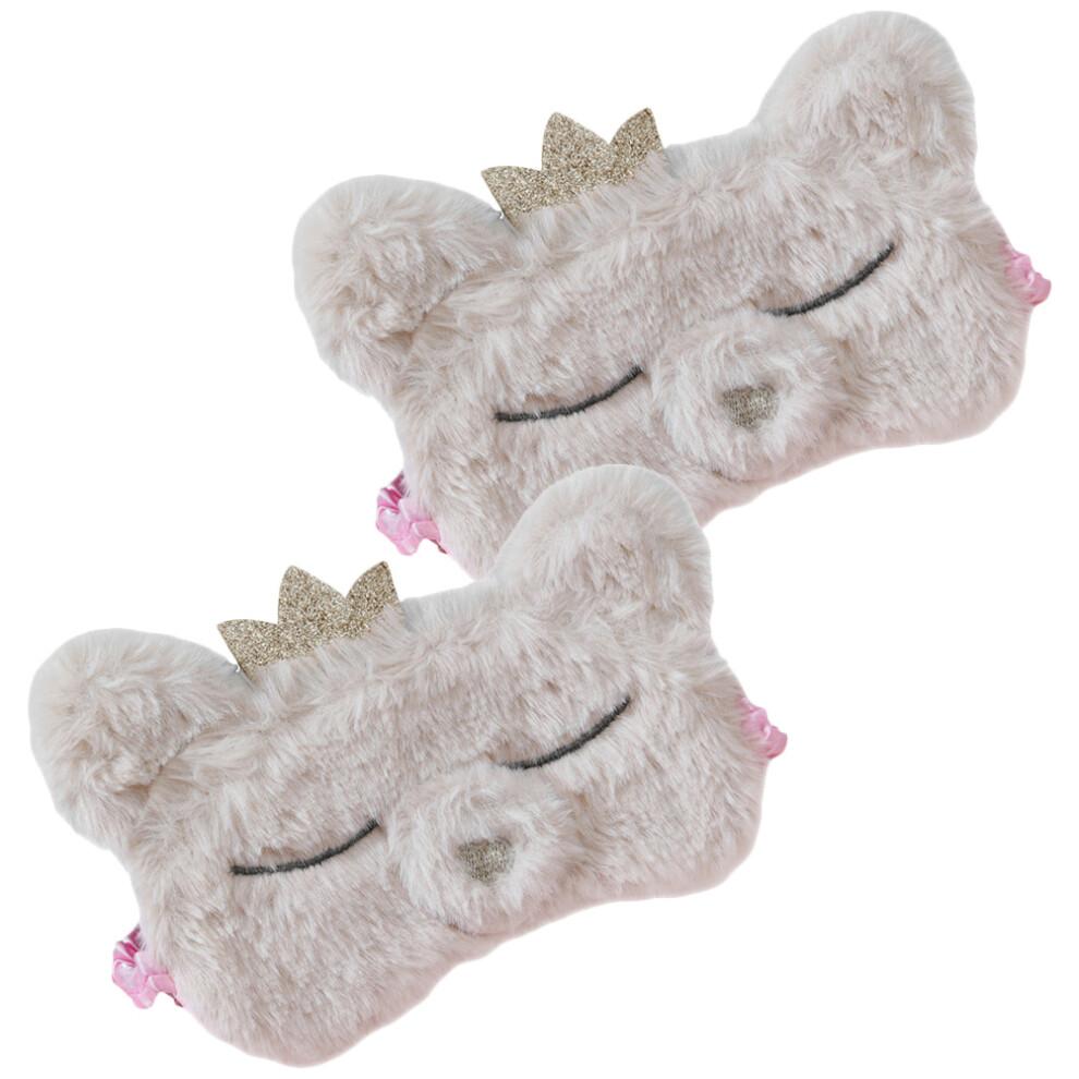 8pcs Fluffy Sleep Mask For Children Girls Colorful Eye Mask