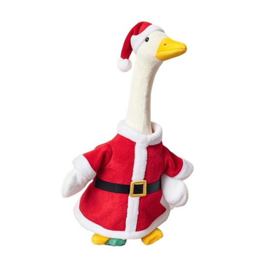 Porch Goose Outfit Turkey/Scarecrow/Santa Clothes Fits 23 Inch Cement Plastic Goose Statue for Harvest Autumn Thanksgiving Christmas Yard Patio Decor