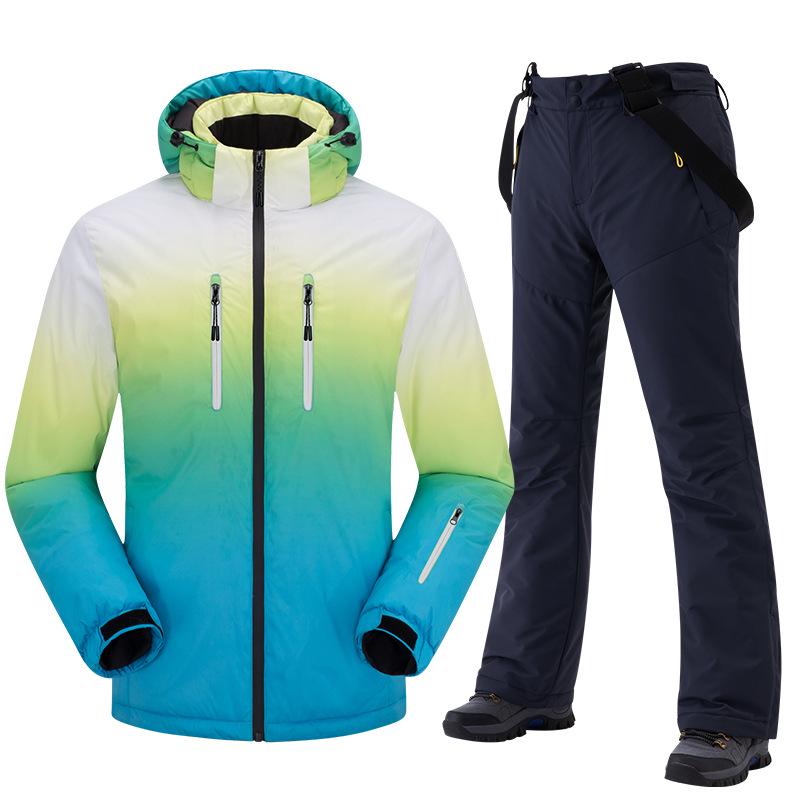 2024 Unisex Fleece-Lined Ski Suit: Thickened Cotton Jacket & Pants Set