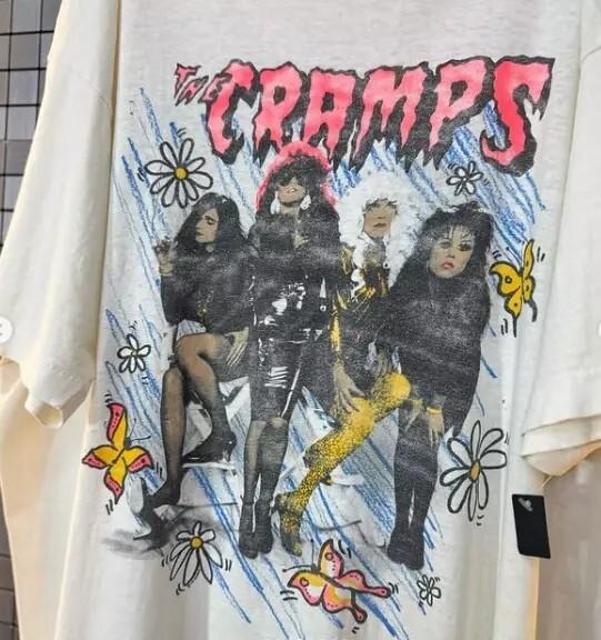 The Cramps Rock Band Short Sleeve White Retro Unisex Tshirt Men Women S5XL Unisex T-Shirt XXXL