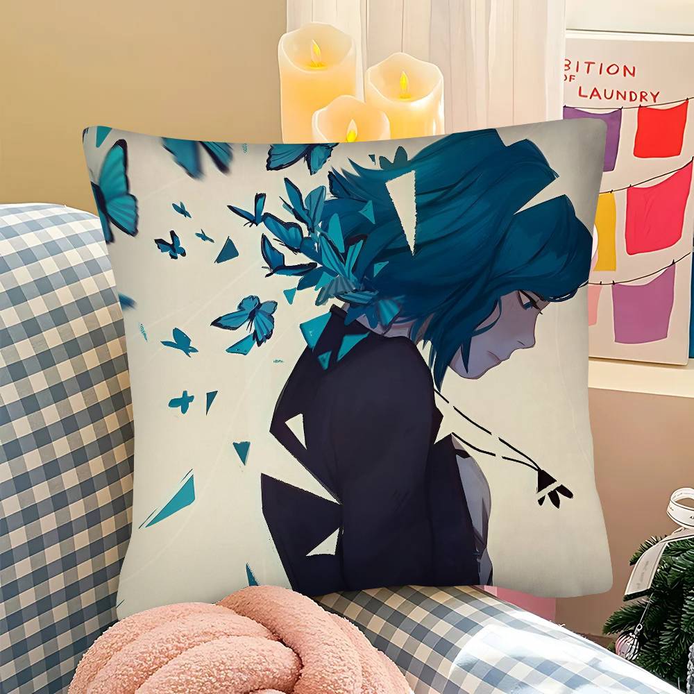 pc Popular Life Is SStrange Adventure Game Pillow Case Fashion Square Pillowcase Bedroom Sofa Room Ins Decoration Leisure