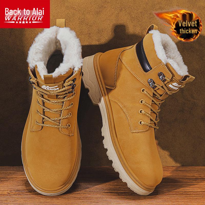 Men s Warrior Snow Boots 2025 - Fleece-Lined, Thickened Winter Martin Shoes 40