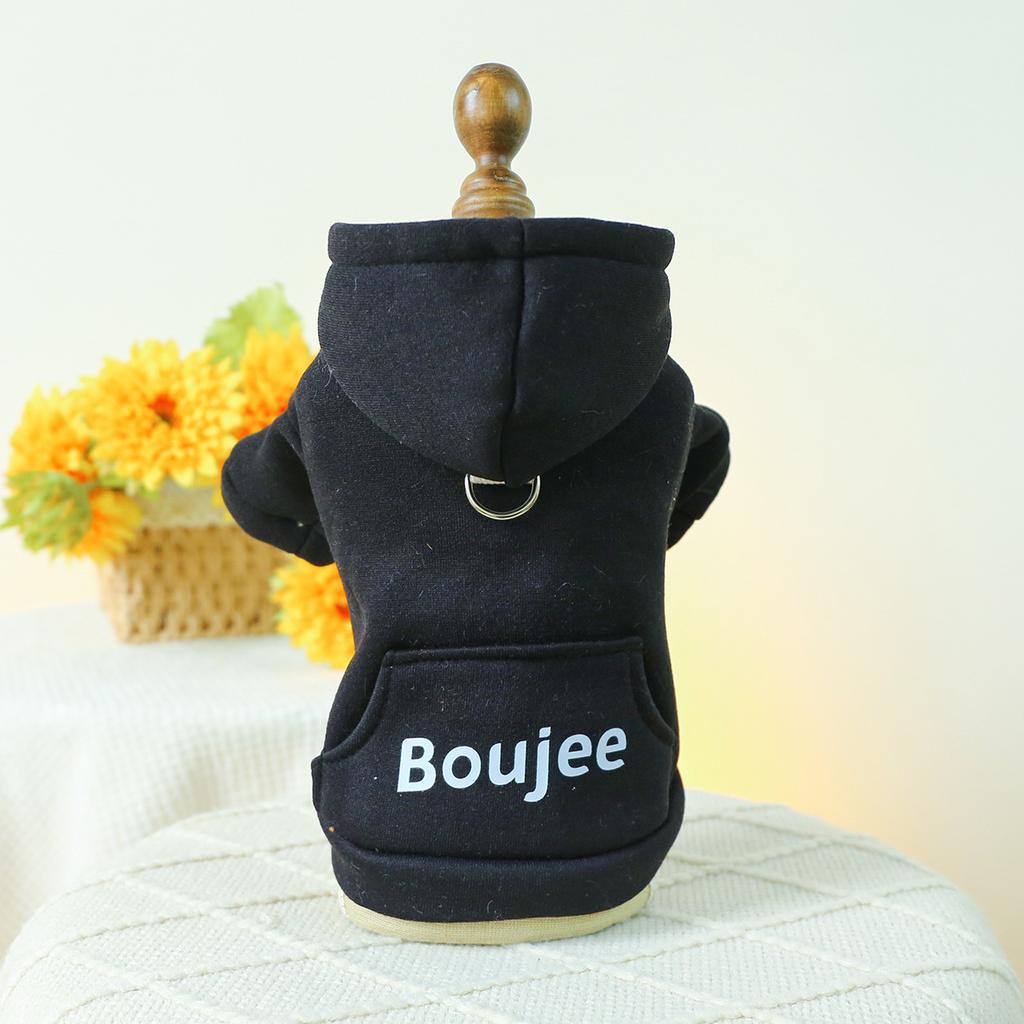 Pet circle pet clothes, dog clothing, white body plush baby, ash sweatshirt