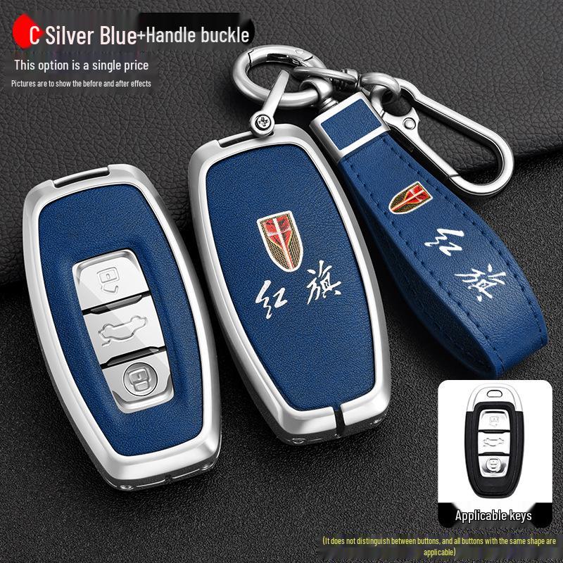 2023 Hongqi EQM5/PLUS Key Case with Metal Shell Buckle