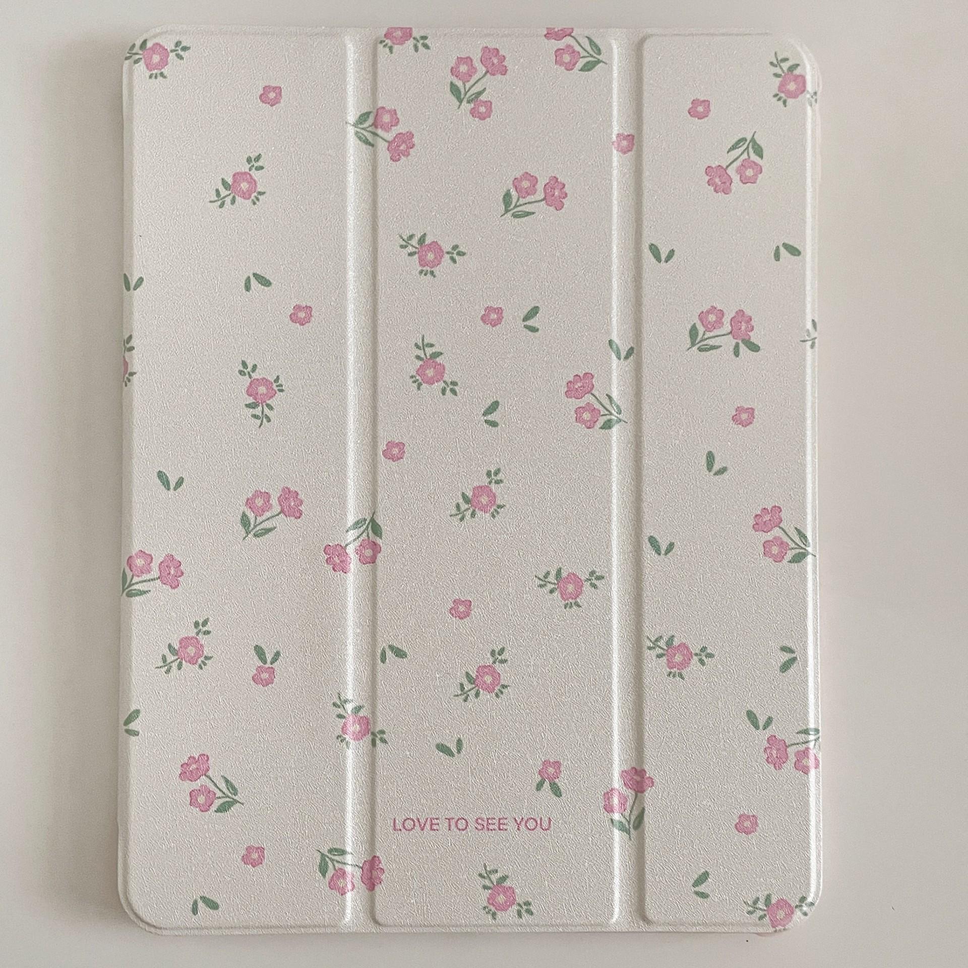 

Three-Fold Floral iPad Case for iPad Mini 6, Pro, and Air 3 iPad mini 6/7 (8.3-inch)