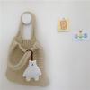 Weiche Plüsch Cartoon Puppe Schlüsselanhänger INS Bär Namensschild Aufhänger Weißer Bär Puppe Schlüsselanhänger Kindergarten