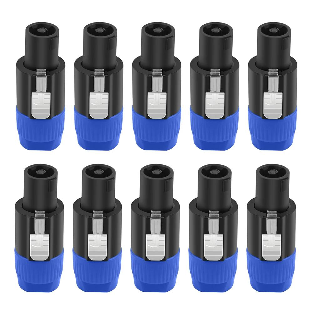 10/20PCS Audio Cable Plug Adapter 4-Pole plug 4Pins NL4FC Connector Aviation Plugs Ohm Plug Speaker Audio Cable Wire Plug Adapte