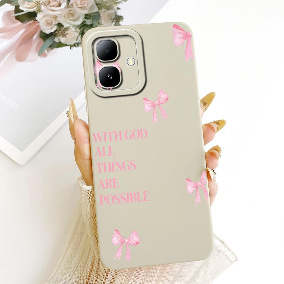 For Infinix Smart 20 2026 Cute Cat Flower Cartoon Phone Case For Infinix Smart20 X6840 X6840B Soft Silicone Covers Bumpers