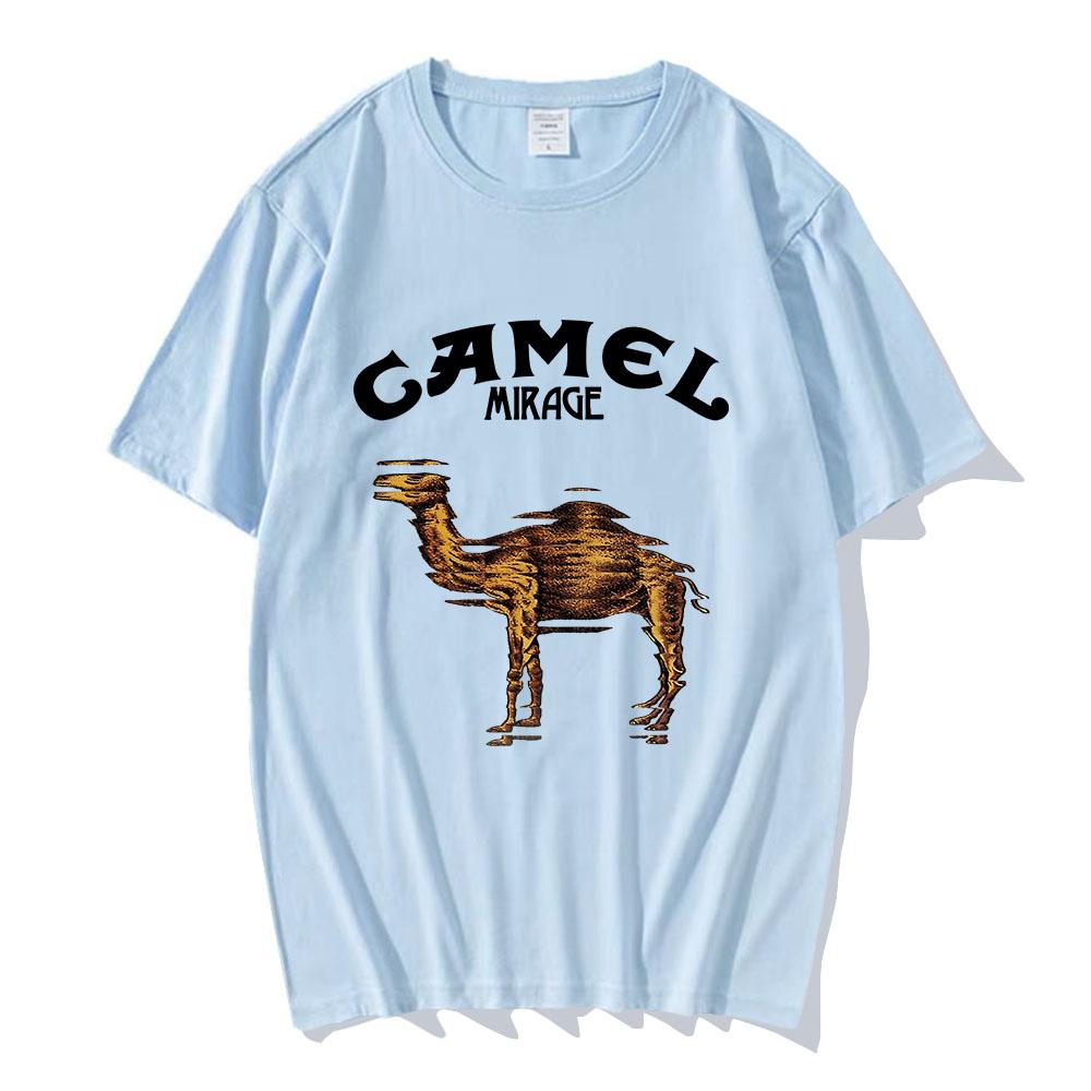 Retro Camell Cigarettes T-Shirt Vintage Cotton Male Tops Tees Short Sleeve Casual Streetwear Men Women Clothing Harajuku T Shirt