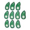 10 PCS Golf Club Head Covers Four Leaf Clover Pattern PU Waterproof Delicate Golf Iron Covers Set