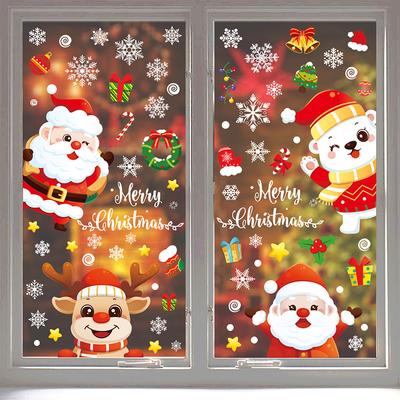 Weihnachtsfensteraufkleber Frohe Weihnachten Dekorationen Für Zuhause, Cristmas Schmuck Xmas Navidad Natal Geschenke Neujahrsaufkleber