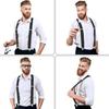 Solid Color X-Type Suspenders Heavy Duty Adjustable Suspenders Work Suspenders  Suit Accessories