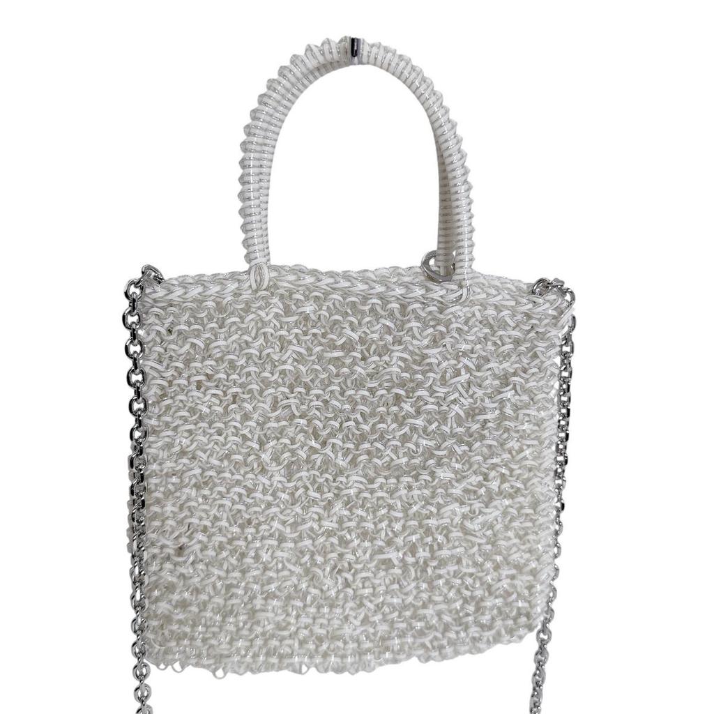 ANTEPRIMA Tote Bag Party bag Handbag Wire bag wire white Women Used