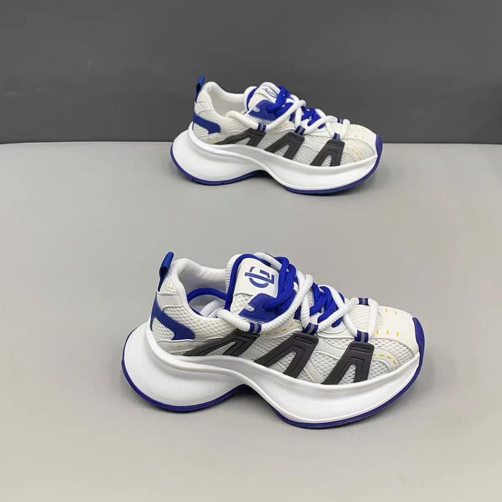 Men's shoes mesh sneakers board shoes platform soles ruffian handsome dad shoes retro fashion casual versatile trendy men's shoes