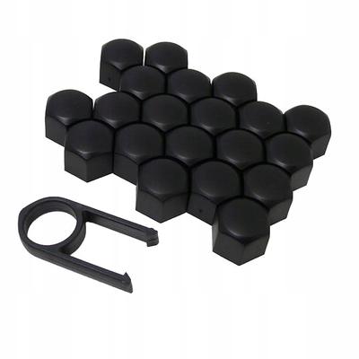WHEEL BOLT CAPS RIMS CAP 19mm BLACK CAPS PULLER