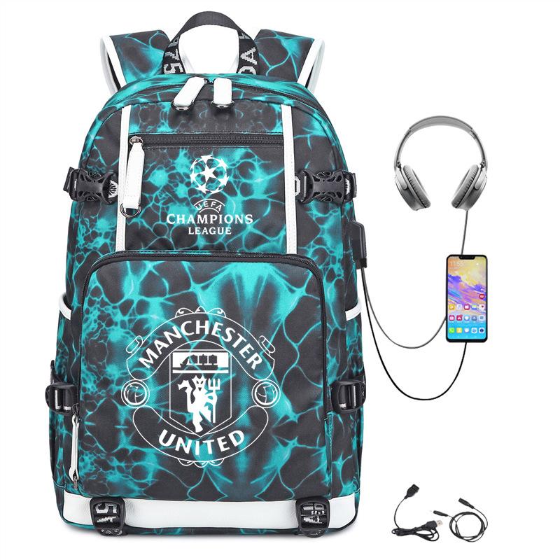 College Style Campus Leisure School Bag Printed Football Burden Reduction Ridge Protection Large Capacity Student Light Backpack