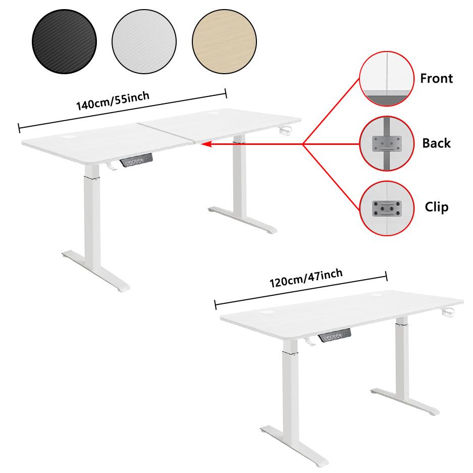 Dual Motor Standing Desk, Electric Height Adjustable Stand Up Desk, Electric Sit Stand Desk for Study Desk Smart Computer Desk