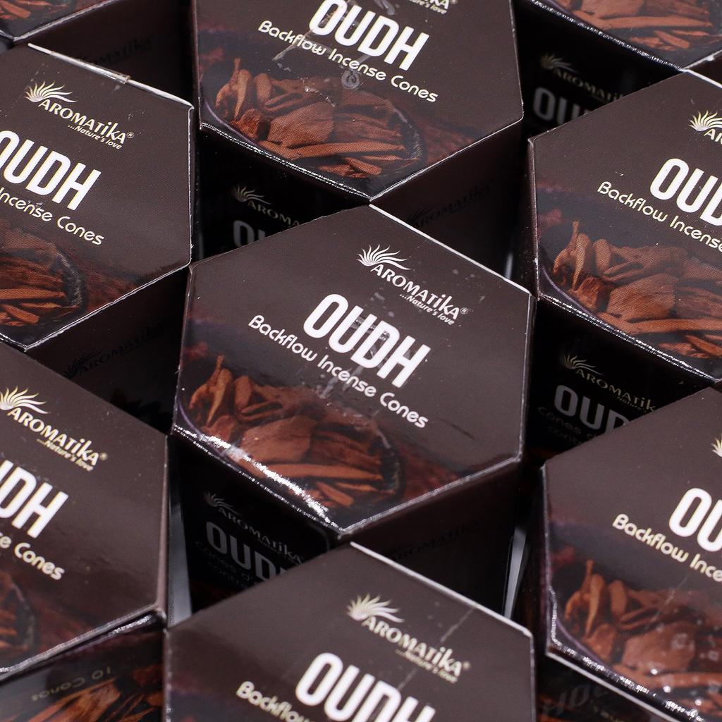 7x Oudh Masala Backflow Incense Cones Pack of 10