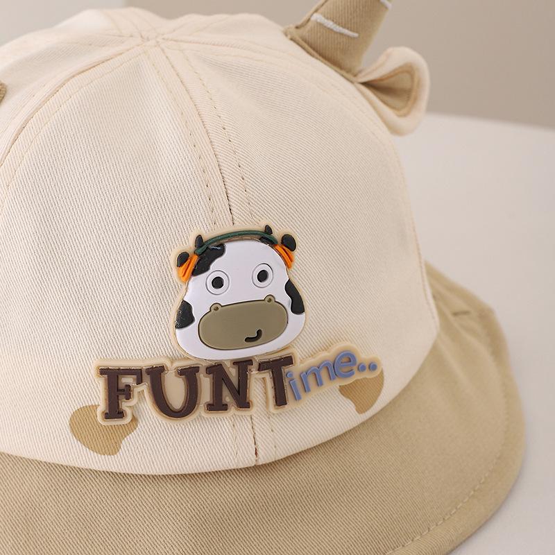 Spring 2026 Cartoon Cow Baby Bucket Hat - Adorable Sun Protection for Boys & Girls