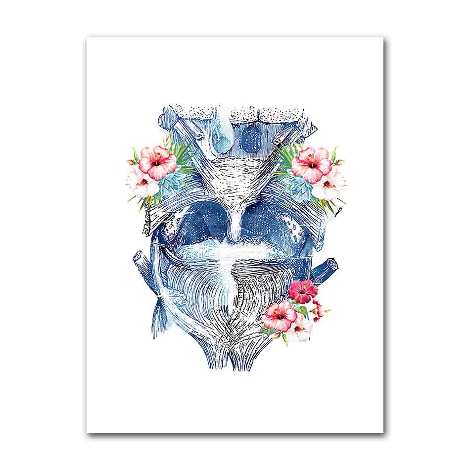 Flower Breast Uterus Kidney Liver Anatomy Wall Art Canvas Painting Nordic Posters And Prints Wall Pictures For Doctors Office