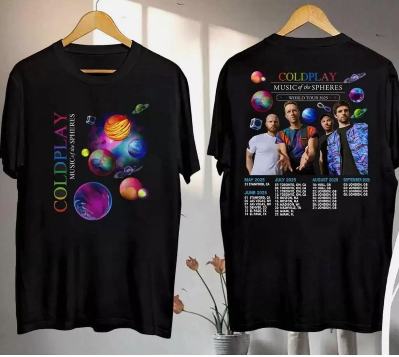 Coldplay Music Of The Spheres Tour 2026 Shirt Coldplay Band Concert Shirt XXXXL