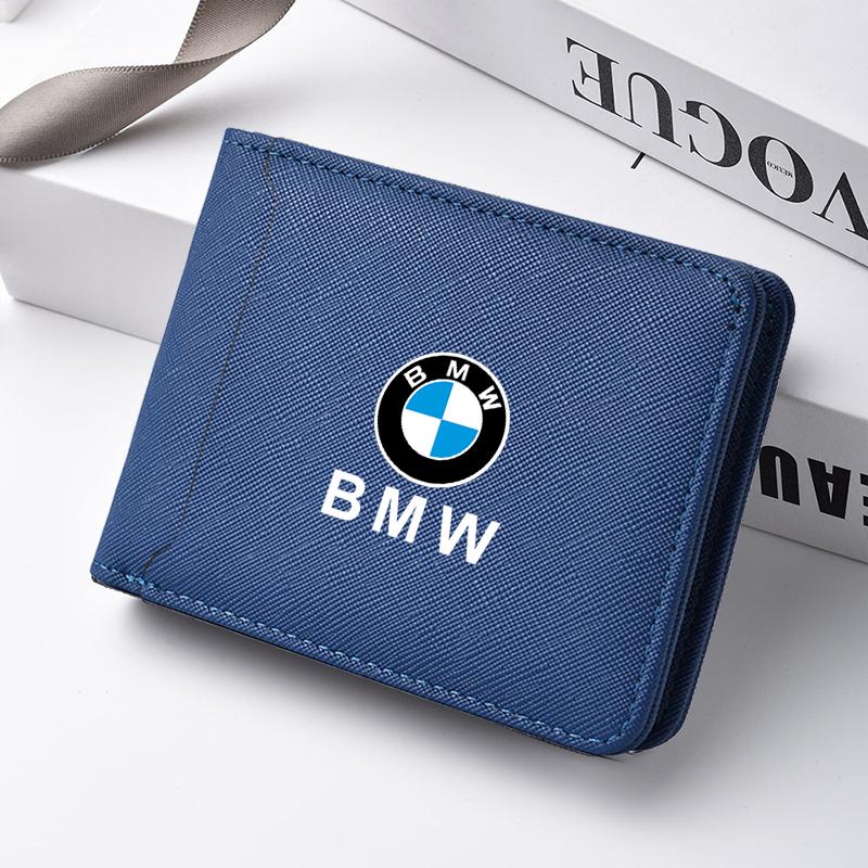 Fashion Car Men Coin Purse Wallet Multi Card Slot Credit Purse For BMW X1 X3 X5 X6 1 2 3 5 7 Series F15 F16 F20 F22 F30 F32 G30 xkhr50